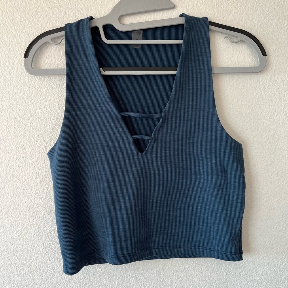 Beyond Yoga | Heather Ribbed Cropped Tank